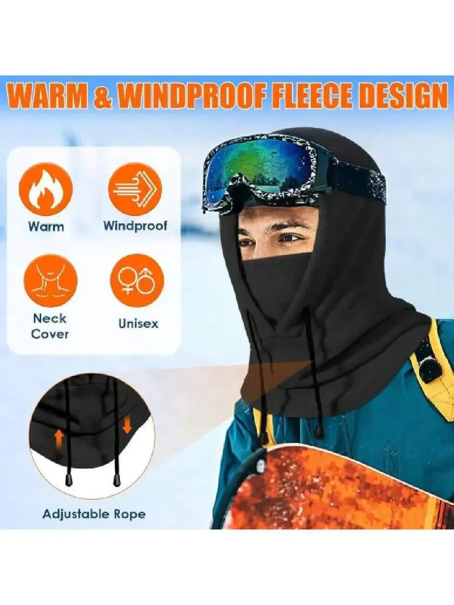Warm Windproof Fleece Balaclava Ski Mask For Men Women Full Face Cover Cold Weather Gear
Warm Windproof Fleece Balaclava Ski Mask For Men Women Full Face Cover Cold Weather Gear
