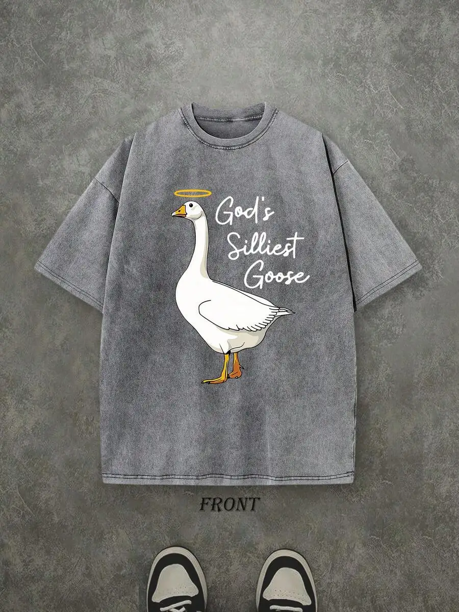 Gods Silliest Goose Unisex Washed Cotton Tee Vintage Retro Print T-Shirt
Gods Silliest Goose Unisex Washed Cotton Tee Vintage Retro Print T-Shirt