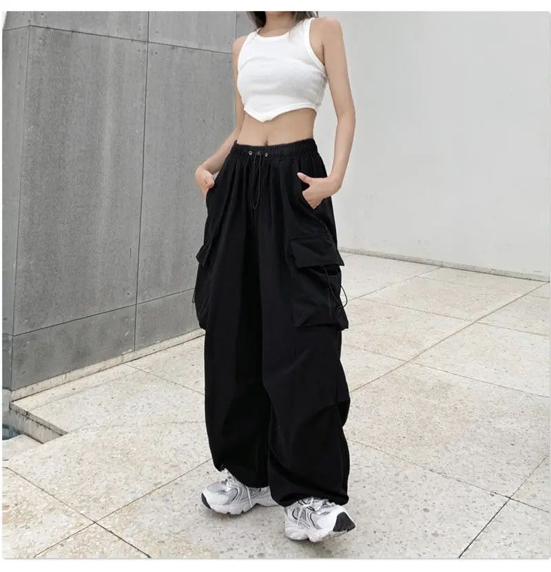 Women's Low Waist Tech Pants, Drawstring, Wide Leg Baggy Trousers, Y2K Streetwear, Oversize Sweatpants, Casual Joggers,
Women's Low Waist Tech Pants, Drawstring, Wide Leg Baggy Trousers, Y2K Streetwear, Oversize Sweatpants, Casual Joggers,
