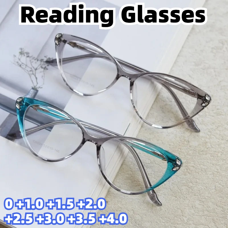 Cat Eye Reading Glasses for Women Anti Blue Light Crystal Gradient Frame Fashion Presbyopic Glasses with Diopters +1.0 To +4.0
Cat Eye Reading Glasses for Women Anti Blue Light Crystal Gradient Frame Fashion Presbyopic Glasses with Diopters +1.0 To +4.0