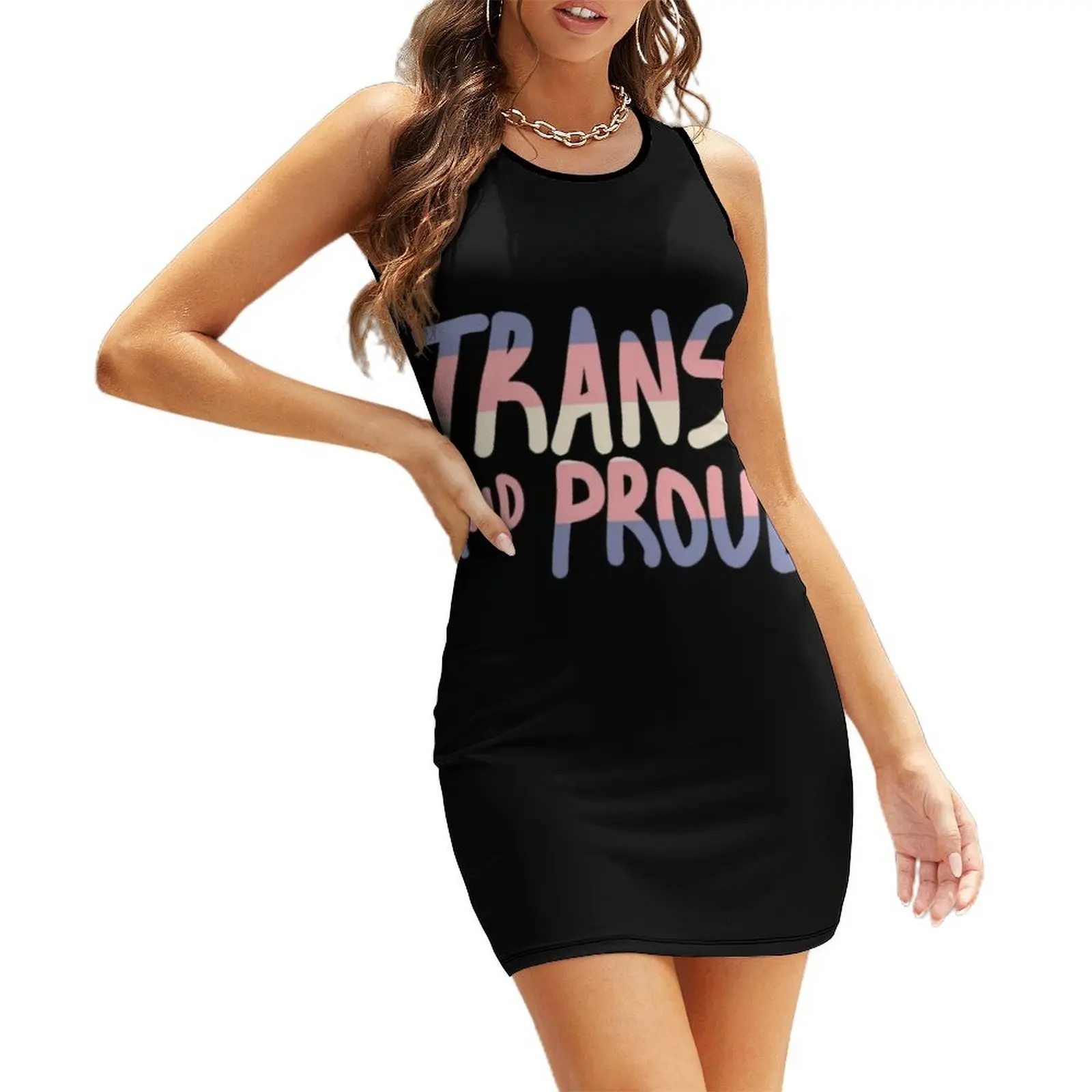 Trans and Proud Sleeveless Sundress Summer women's clothing Party dresses for women dress party night Dress for girls
Trans and Proud Sleeveless Sundress Summer women's clothing Party dresses for women dress party night Dress for girls
