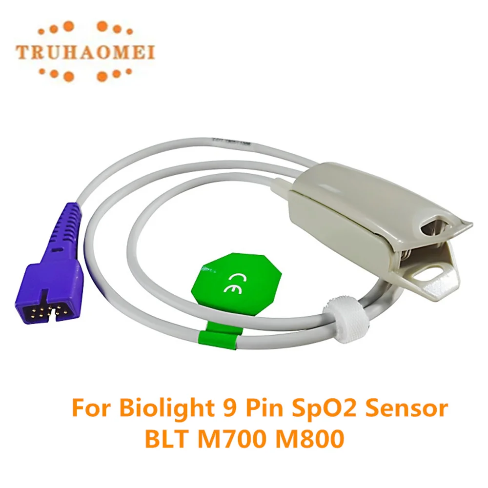 For Biolight SpO2 Sensor Reusable 1 Meter BLT A3 A5 M700 M800 M8000 M9000 BTD-352A 9 Pin with Digital Output Tech SpO2 Probe
For Biolight SpO2 Sensor Reusable 1 Meter BLT A3 A5 M700 M800 M8000 M9000 BTD-352A 9 Pin with Digital Output Tech SpO2 Probe