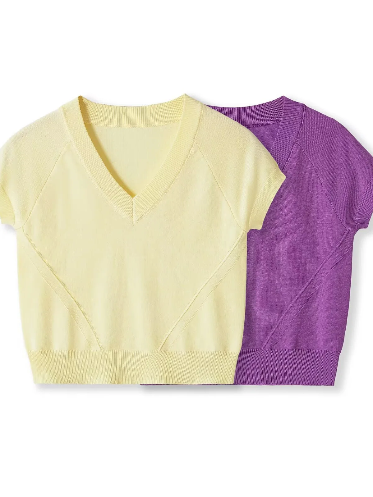Dave&Di New Cross-border European And American Foreign Trade Simple V-neck Short Sleeved Casual Knitted Top
Dave&Di New Cross-border European And American Foreign Trade Simple V-neck Short Sleeved Casual Knitted Top