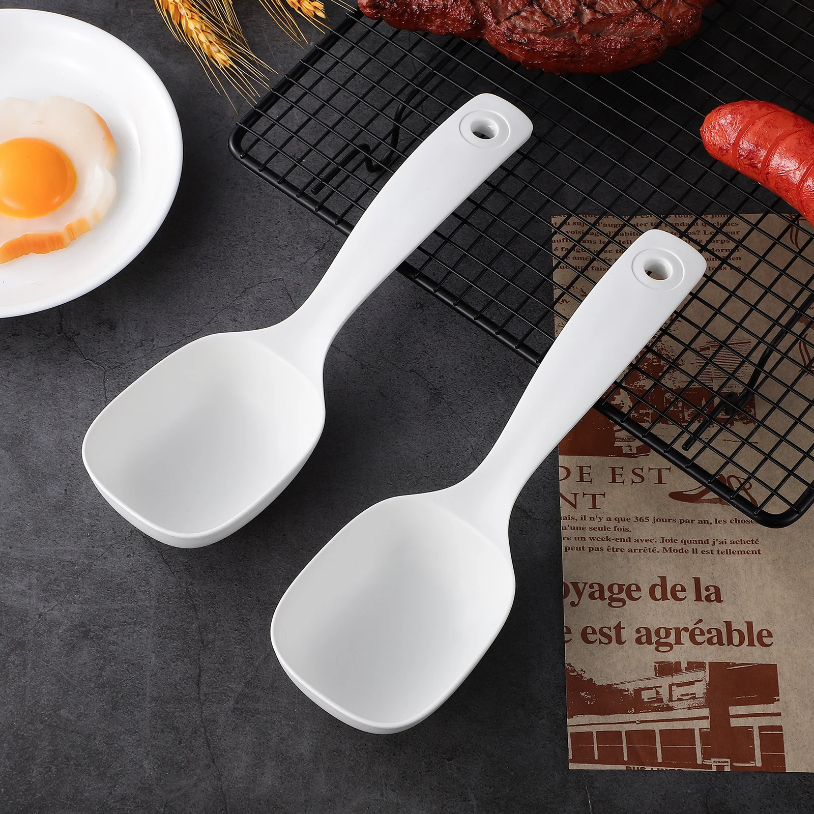 2Pcs Soup Ladle Large Porridge Spoon Kitchen Canteen Restaurant Long H le Cookware Multipurpose Serving Tool PP
2Pcs Soup Ladle Large Porridge Spoon Kitchen Canteen Restaurant Long H le Cookware Multipurpose Serving Tool PP