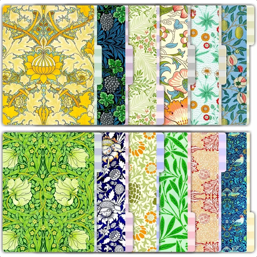 12 Pack William Morris Decorative File Folders 1 3 Cut Tab with Assorted Positions Letter Size Paper Holders 9.75 x 11.75 Matte
12 Pack William Morris Decorative File Folders 1 3 Cut Tab with Assorted Positions Letter Size Paper Holders 9.75 x 11.75 Matte