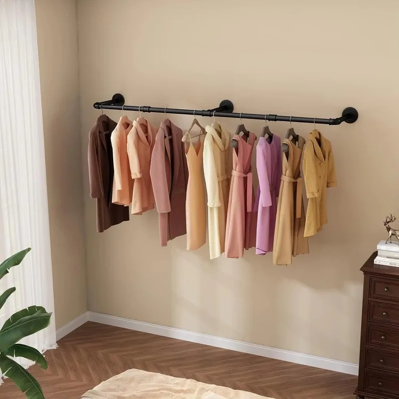 Industrial Pipe Clothes Rack, Pipe-Shaped Hanging Rod, Iron Garment Hanger, Black Wall Display Rack
Industrial Pipe Clothes Rack, Pipe-Shaped Hanging Rod, Iron Garment Hanger, Black Wall Display Rack