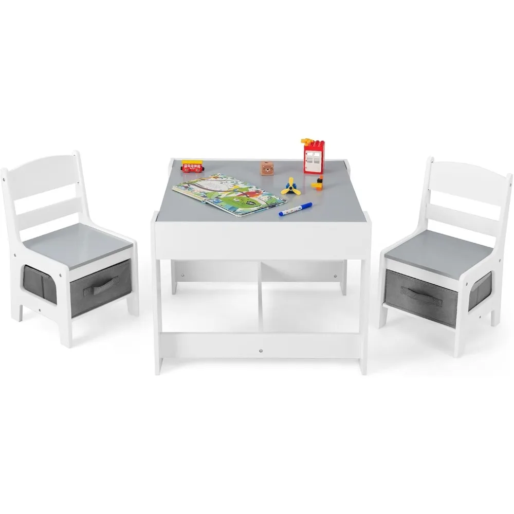 HONEY JOY Kids Table and Chair Set, 3-in-1 Children Wooden Activity Table and 2 Chairs for Art Craft, Storage Drawer&Box
HONEY JOY Kids Table and Chair Set, 3-in-1 Children Wooden Activity Table and 2 Chairs for Art Craft, Storage Drawer&Box