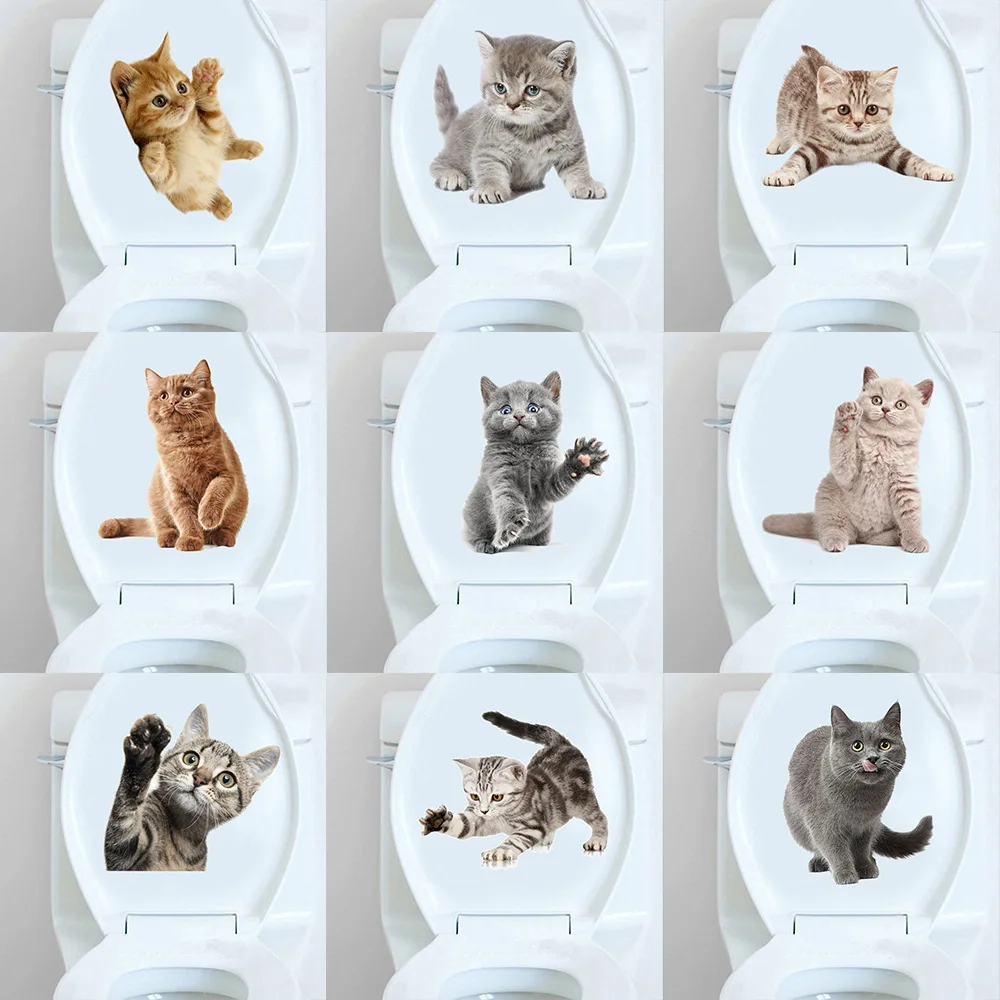 Cute Cat Pattern Toilet Lid Cover Decal Wall Art Sticker Bathroom Wall Stickers Animal Wall Poster Home Decor
Cute Cat Pattern Toilet Lid Cover Decal Wall Art Sticker Bathroom Wall Stickers Animal Wall Poster Home Decor