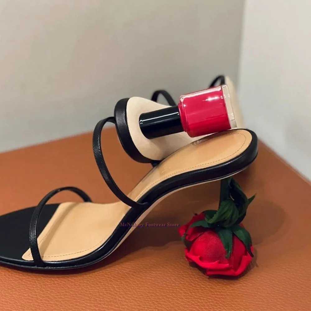 Rose Stiletto Heels Pointed Leaky Toe Sexy Women's Sandals One-Line Belt Women's Slippers Nail Polish High-Heeled Sandals
Rose Stiletto Heels Pointed Leaky Toe Sexy Women's Sandals One-Line Belt Women's Slippers Nail Polish High-Heeled Sandals