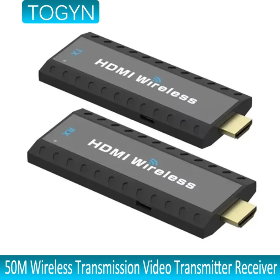 TOGYN 50M HDMI-Compatible Wireless Transmission Video Transmitter Receiver Extender Display Adapter Mirror for Camera PC To TV
TOGYN 50M HDMI-Compatible Wireless Transmission Video Transmitter Receiver Extender Display Adapter Mirror for Camera PC To TV