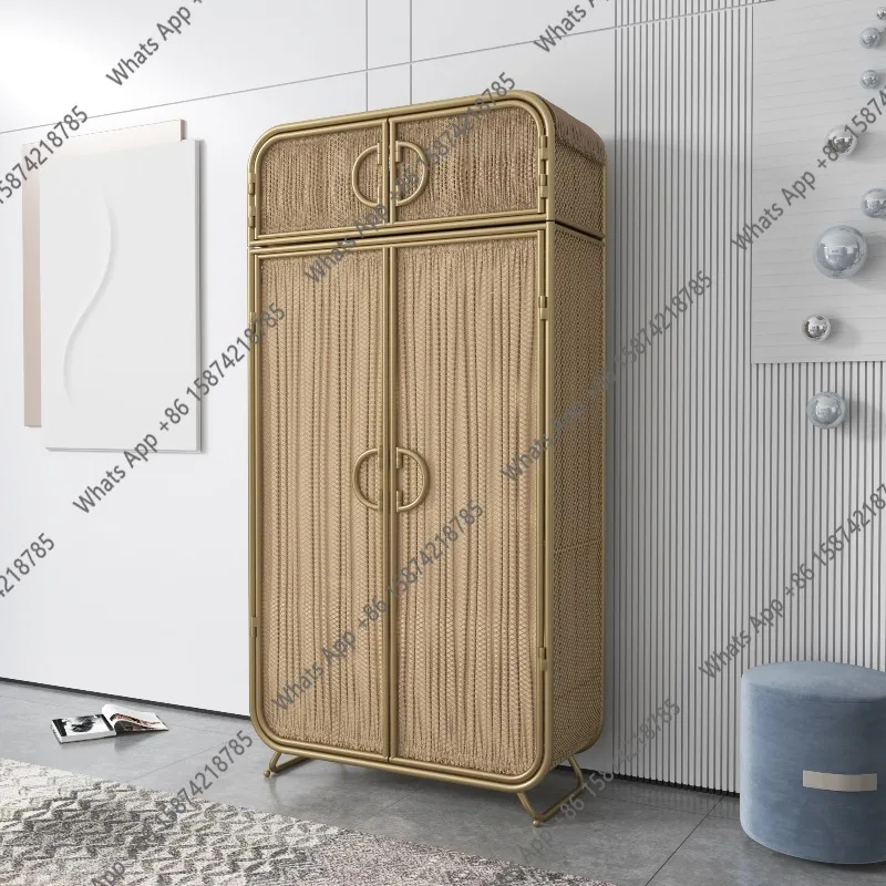 Modern simple wrought iron hanging storage wardrobe small apartment can be customized to increase the height of the multi-layer
Modern simple wrought iron hanging storage wardrobe small apartment can be customized to increase the height of the multi-layer