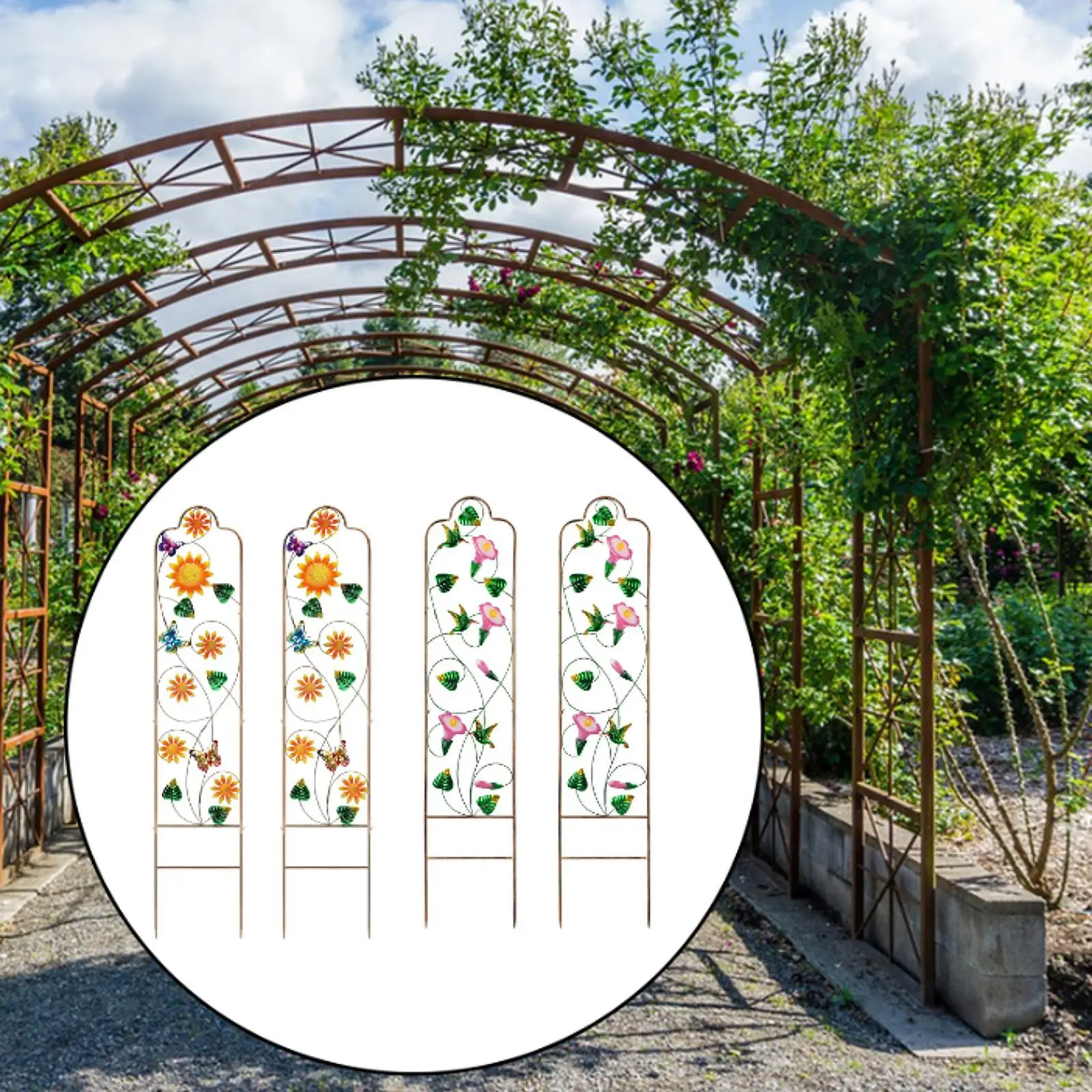 Metal Garden Trellis Rustproof Decorative Multipurpose Archway Decoration for Cucumbers Climbing Plants Courtyards Patio Home
Metal Garden Trellis Rustproof Decorative Multipurpose Archway Decoration for Cucumbers Climbing Plants Courtyards Patio Home