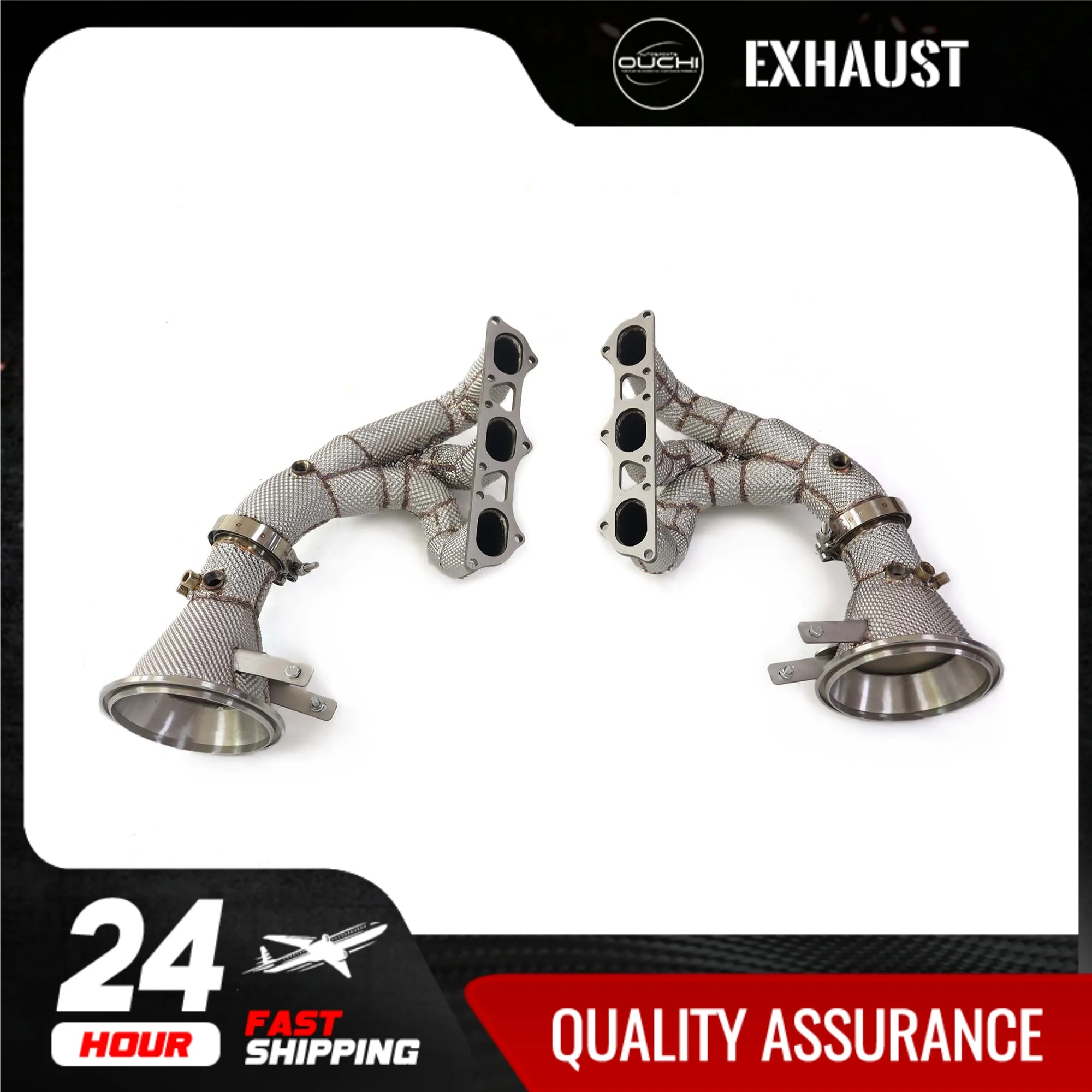 OUCHI Exhaust System High Flow Performance Headers for Porsche 911 992 GT3 4.0T 2021+ Manifold With Heat Shield
OUCHI Exhaust System High Flow Performance Headers for Porsche 911 992 GT3 4.0T 2021+ Manifold With Heat Shield