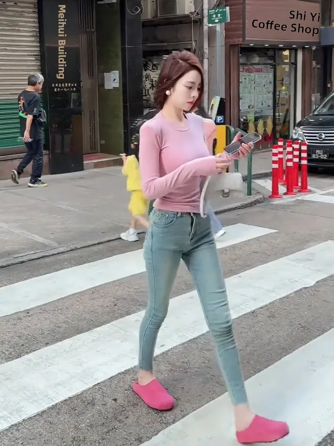 High Waist Slim Fit Blue Washed Denim Jeans Korean Style Women's Fashionable Elastic Cotton Stretch Nine Points Pencil Pants
High Waist Slim Fit Blue Washed Denim Jeans Korean Style Women's Fashionable Elastic Cotton Stretch Nine Points Pencil Pants