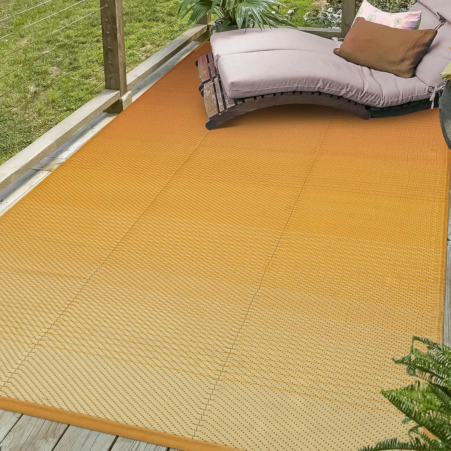 Plastic Outdoor Rug 6x9 Patio Waterproof, Recycled Reversible RV Mat,Large Deck Rugs Porch,Portable Outside Camping Carpet fo