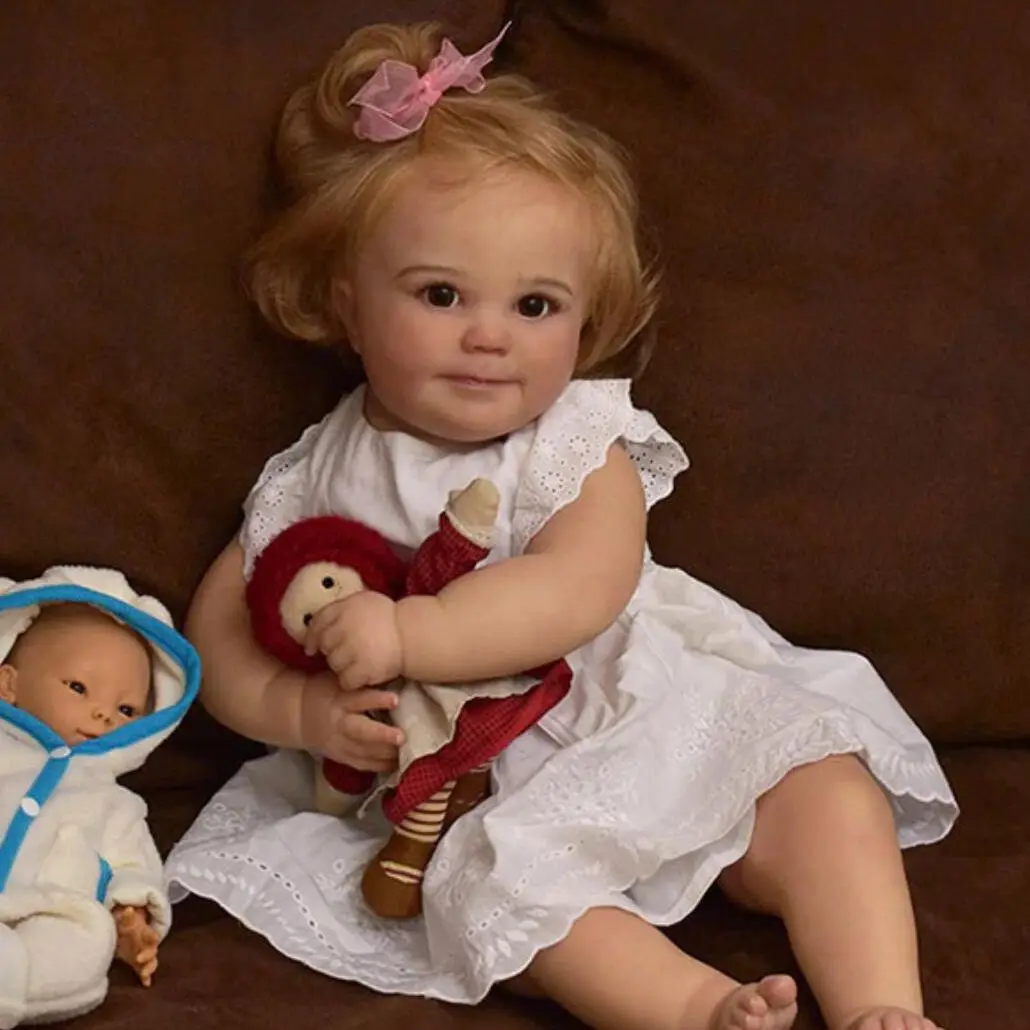60 CM 3D Paint Skin Cloth Body Silicone Reborn Girl Baby Doll Toy With Blood Vessels Lifelike Hand Made Fat Big Art Bebe
60 CM 3D Paint Skin Cloth Body Silicone Reborn Girl Baby Doll Toy With Blood Vessels Lifelike Hand Made Fat Big Art Bebe