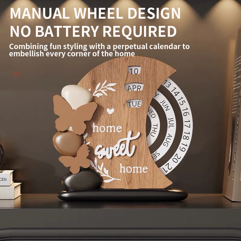 Wooden Creative Calendar Perpetual Calendar - Home Decoration Office Desktop Ornament - Manual Rotating Table Calendar
Wooden Creative Calendar Perpetual Calendar - Home Decoration Office Desktop Ornament - Manual Rotating Table Calendar
