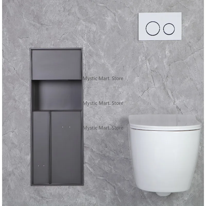 Tileable Hidden Stainless Steel Bathroom Accessory Set Multi-Functional Toilet Brush Trash Can Hidden Niche Tissue Box for Hotel
Tileable Hidden Stainless Steel Bathroom Accessory Set Multi-Functional Toilet Brush Trash Can Hidden Niche Tissue Box for Hotel
