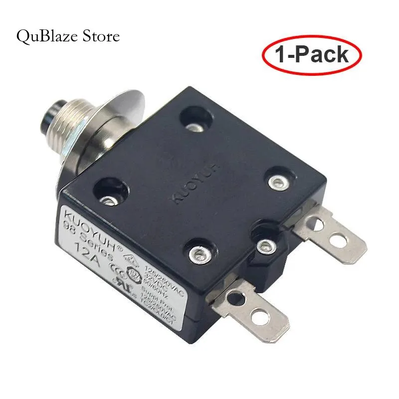 KUOYUH 98 Series 12A Manual Reset Thermal Overload Protector Switch 3A-50A Straight Screw Pin Mini Circuit Breaker
KUOYUH 98 Series 12A Manual Reset Thermal Overload Protector Switch 3A-50A Straight Screw Pin Mini Circuit Breaker