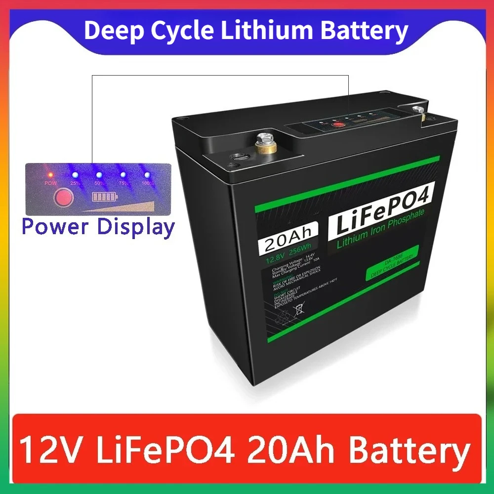 12V 20Ah LiFePO4 Battery with 30A BMS Deep Cycle for Power Wheels Fish Finder Lighting Supply Lithium Battery Children's Scooter
12V 20Ah LiFePO4 Battery with 30A BMS Deep Cycle for Power Wheels Fish Finder Lighting Supply Lithium Battery Children's Scooter