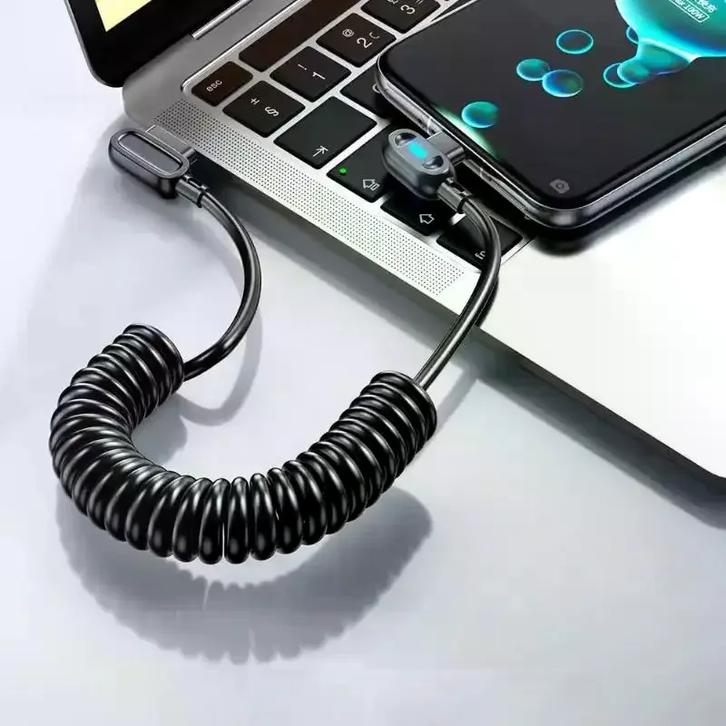 1Pcs 90° Angle Vehicle USB C to C Fast Charger Cable 6A Compact Coiled Data Cord for Xiaomi Phone
1Pcs 90° Angle Vehicle USB C to C Fast Charger Cable 6A Compact Coiled Data Cord for Xiaomi Phone