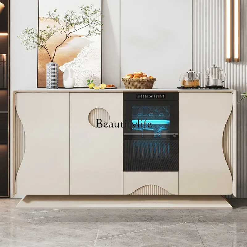 Modern light luxury solid wood tea bar, machine cabinet, multi-functional storage, drinking water and meal edge integration
Modern light luxury solid wood tea bar, machine cabinet, multi-functional storage, drinking water and meal edge integration