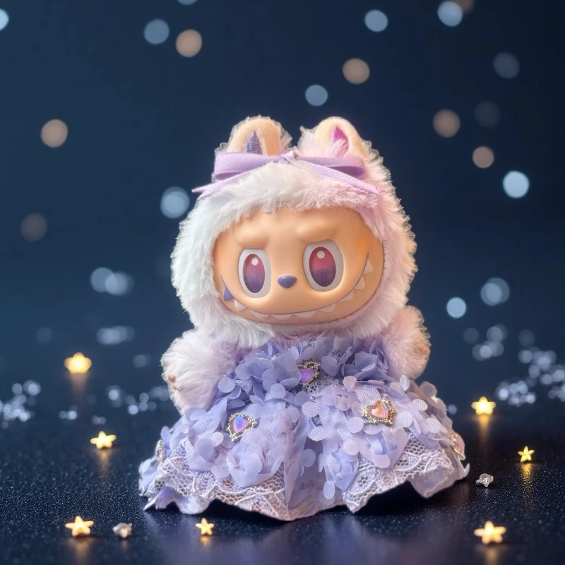 For Labubu Clothes Violet Eternal Garden Only Clothes To Sit In The 17cm Suit Of One, Two Or Three Generations Of Cloth Vinyl.
For Labubu Clothes Violet Eternal Garden Only Clothes To Sit In The 17cm Suit Of One, Two Or Three Generations Of Cloth Vinyl.