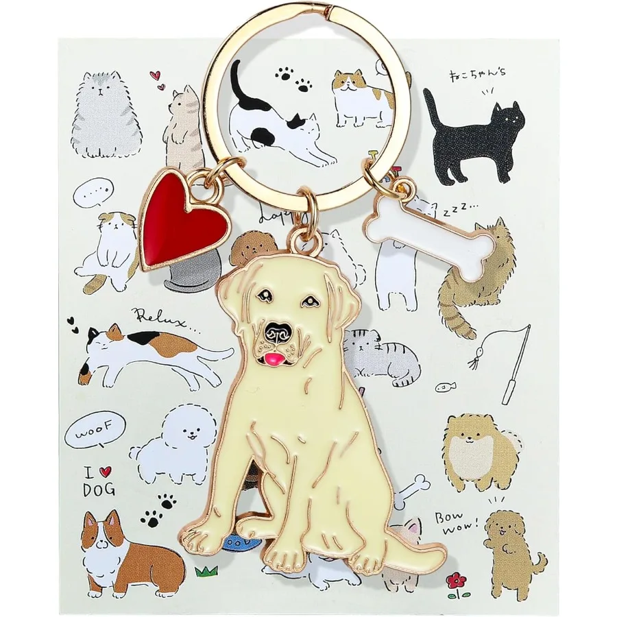 Cute Puppy Dog Keychain Golden Retriever Key Charm Keychain Pet Lover Keyring Gift
Cute Puppy Dog Keychain Golden Retriever Key Charm Keychain Pet Lover Keyring Gift