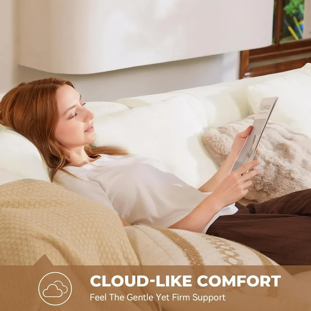 107" Boneless Couch with L - Shaped Chaise, Modern Chenille Modular Sectional Sofa with Tufted Design, Comfy Upholstered Sofa
107" Boneless Couch with L - Shaped Chaise, Modern Chenille Modular Sectional Sofa with Tufted Design, Comfy Upholstered Sofa