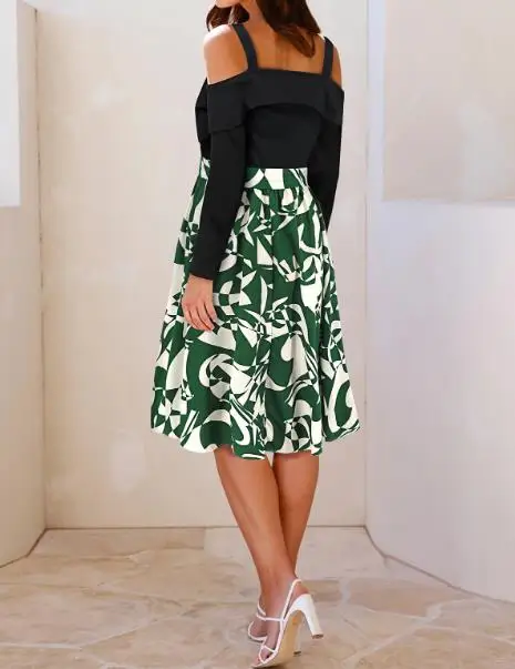 2025 Autumn New Slim Elegant Long Sleeved Off Shoulder Flower A-Line Dress with Contrasting Color Splicing Long Sleeved Dress
2025 Autumn New Slim Elegant Long Sleeved Off Shoulder Flower A-Line Dress with Contrasting Color Splicing Long Sleeved Dress