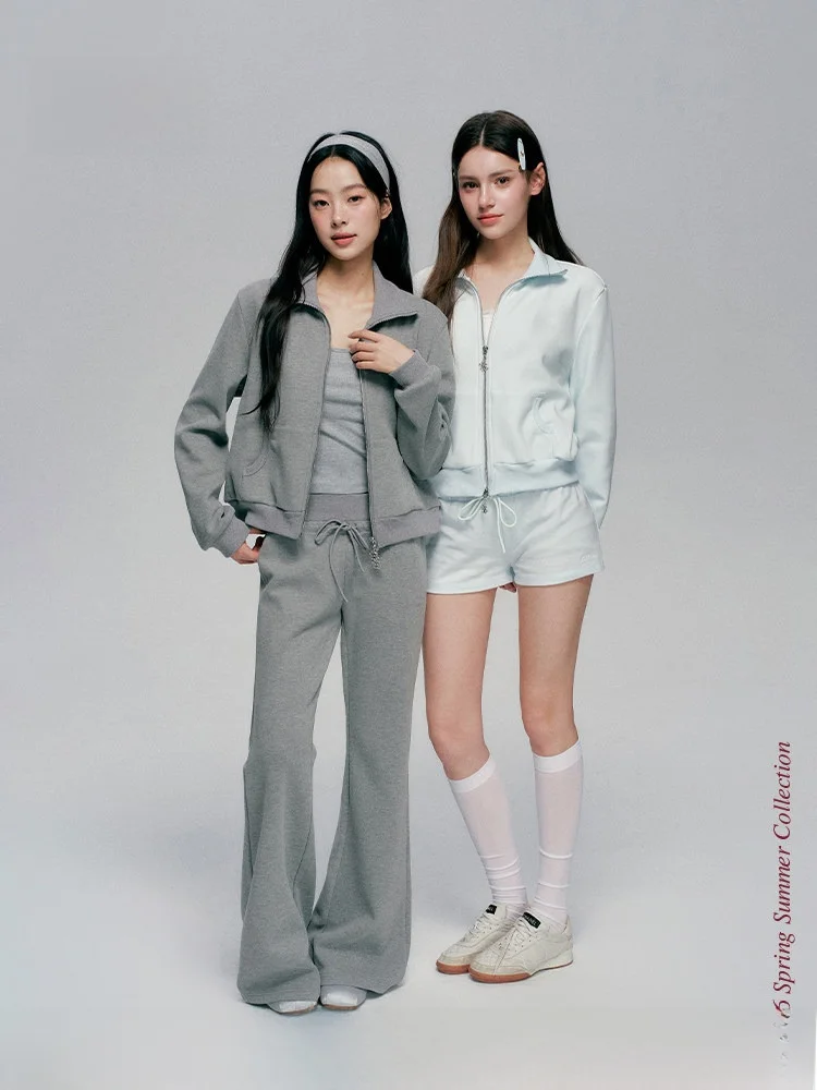 Organic Cotton Zipper Collar Short Sweatshirt Pants Set Casual Style High Waist Trousers Spring Fashion Women's Ensemble
Organic Cotton Zipper Collar Short Sweatshirt Pants Set Casual Style High Waist Trousers Spring Fashion Women's Ensemble
