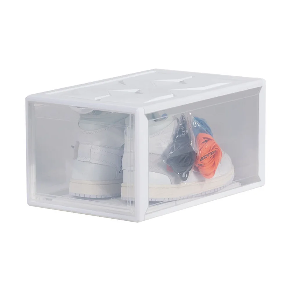 Plastic Shoe Box Storage Container Dustproof Assembly Rack Safe Transparent High Strength Shoes Socks Underwear Clothing
Plastic Shoe Box Storage Container Dustproof Assembly Rack Safe Transparent High Strength Shoes Socks Underwear Clothing