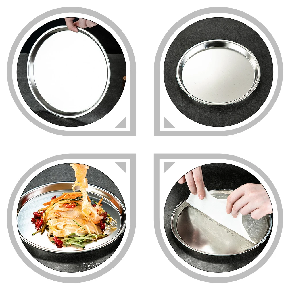 Stainless Steel Cold Dish Plate Round Tray Food Divider Dinner Platter Easy Clean Compact Suitable Family Restaurant Hotel
Stainless Steel Cold Dish Plate Round Tray Food Divider Dinner Platter Easy Clean Compact Suitable Family Restaurant Hotel