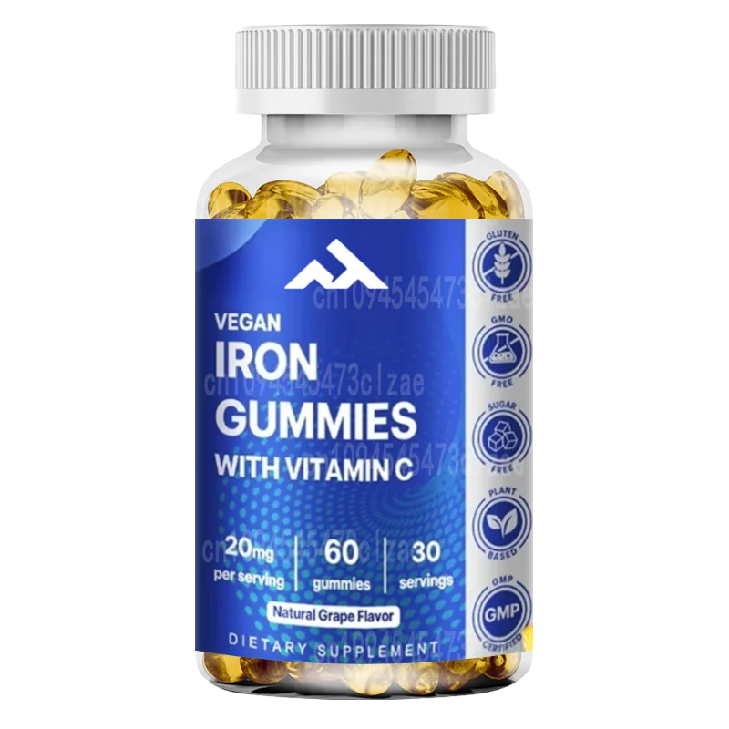Vitamin Iron Gummy Supplement for Men and Women - 20 Mg 60 Vegan Gummies with Vitamin C Supports Red Blood Cell Energy Levels
Vitamin Iron Gummy Supplement for Men and Women - 20 Mg 60 Vegan Gummies with Vitamin C Supports Red Blood Cell Energy Levels