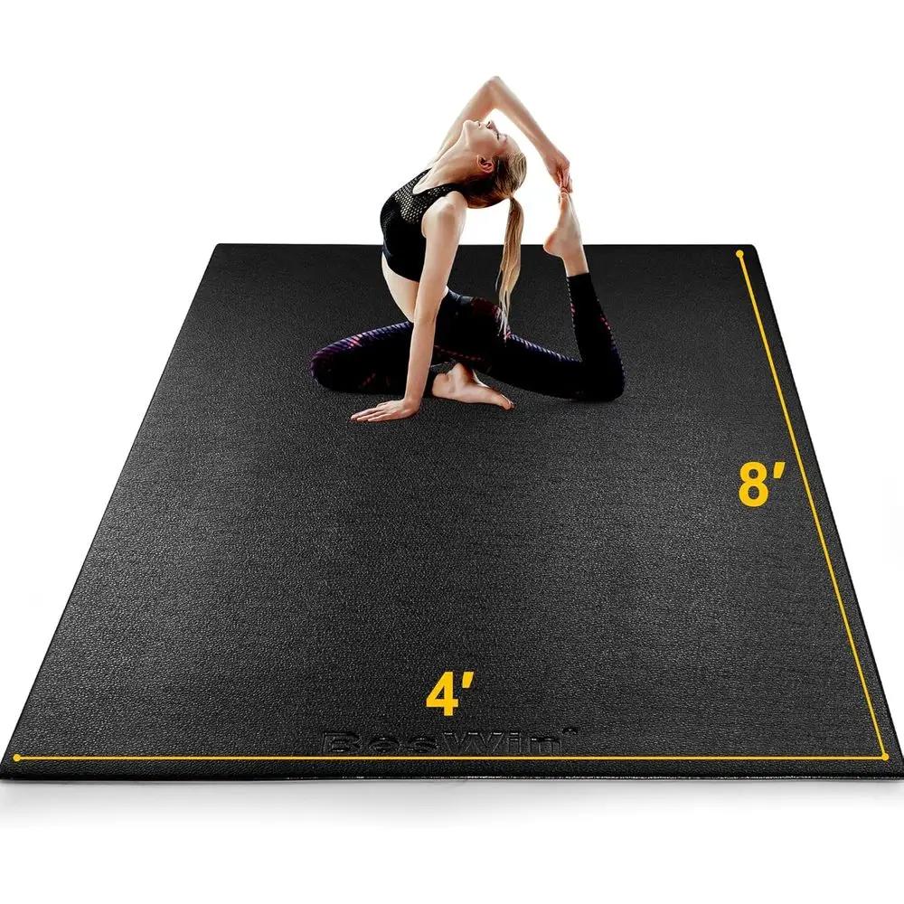 Thick 8' x 4' Exercise Mats for Home Gym, High-Density Non-Slip Flooring Ideal for Cardio, Weights, and Jump Rope Workouts
Thick 8' x 4' Exercise Mats for Home Gym, High-Density Non-Slip Flooring Ideal for Cardio, Weights, and Jump Rope Workouts
