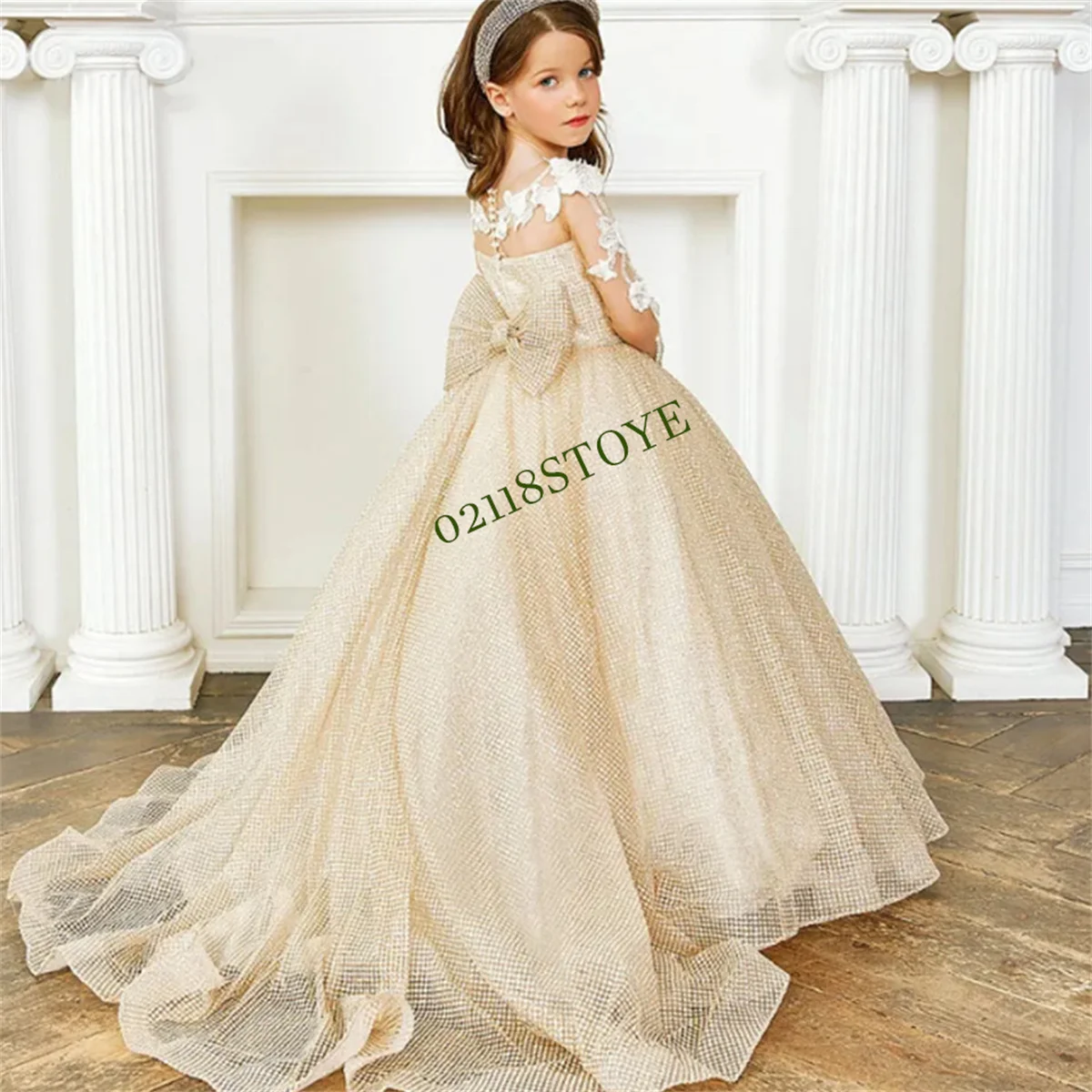 Princess Wedding Frock Elegant Luxury Champagne Flower Little Girl Tulle Dresses Wedding Birthday Party Dress For Kids Baby
Princess Wedding Frock Elegant Luxury Champagne Flower Little Girl Tulle Dresses Wedding Birthday Party Dress For Kids Baby