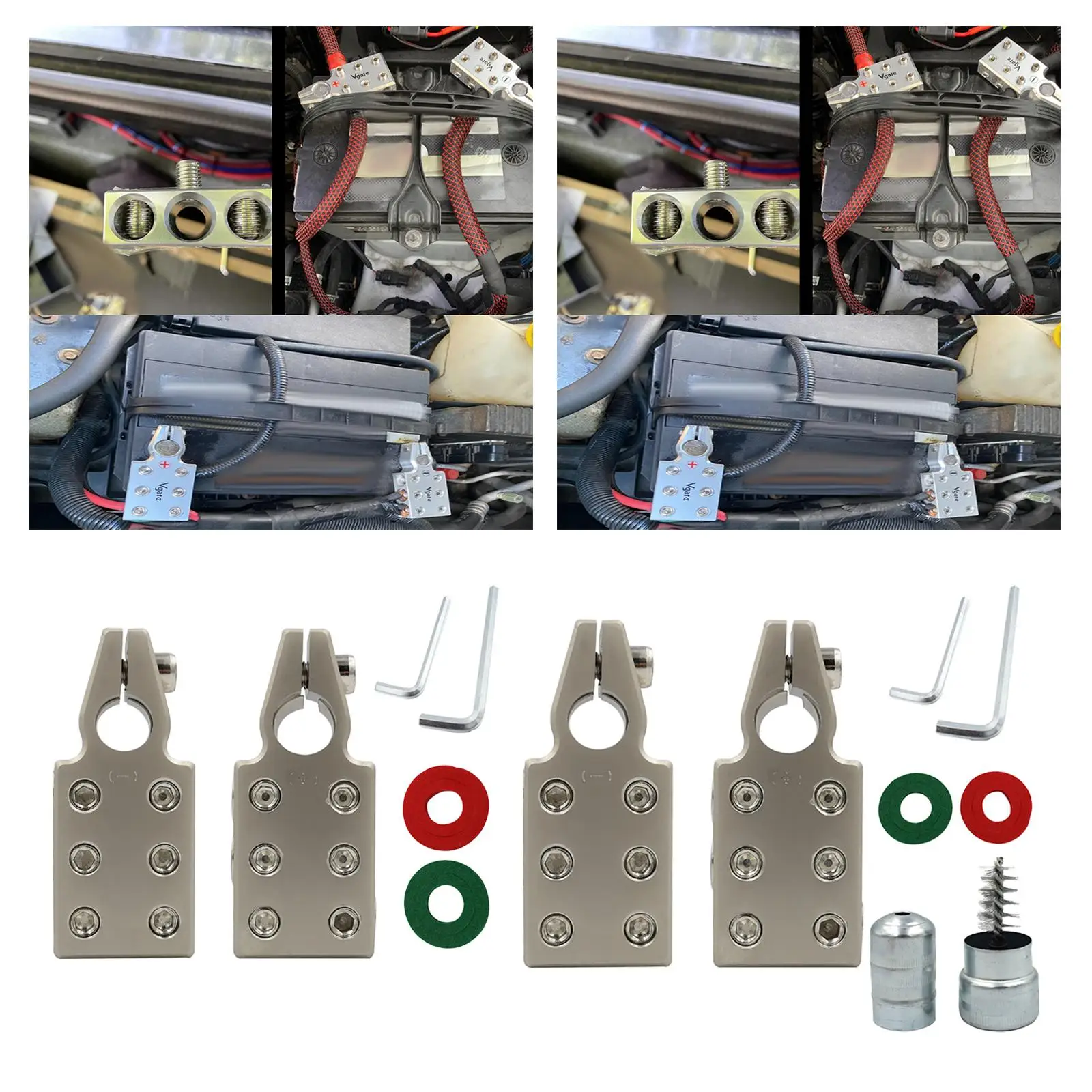 Automotive Car Battery Terminal Clamp 1/0 AWG , Made of Zinc Alloy Convenient Caravan Motorhomes Truck Batteries
Automotive Car Battery Terminal Clamp 1/0 AWG , Made of Zinc Alloy Convenient Caravan Motorhomes Truck Batteries