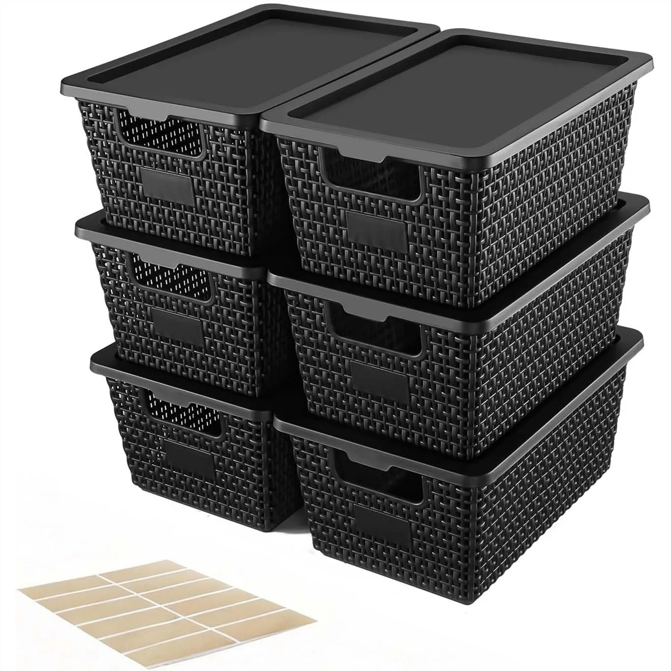 Storage Bins with Lids, Plastic Storage Baskets for Office Organization, Stackable Organizing Bins with Latching Design,
Storage Bins with Lids, Plastic Storage Baskets for Office Organization, Stackable Organizing Bins with Latching Design,