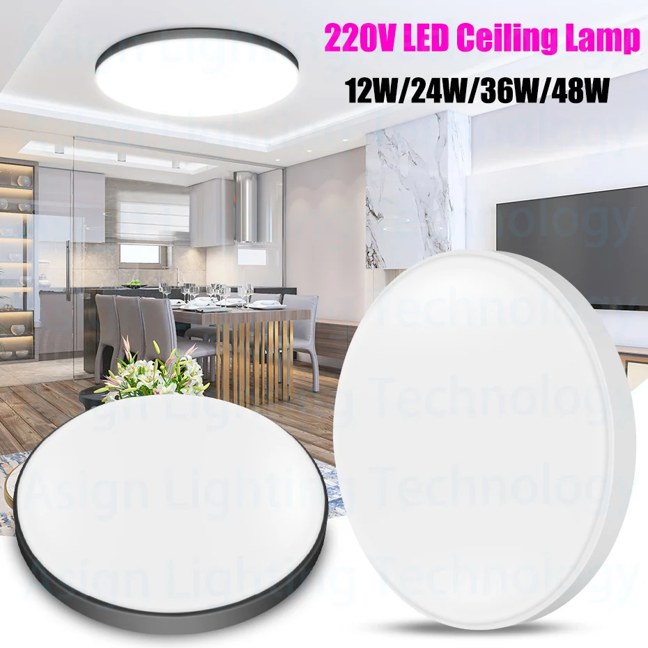 AC220V LED Ceiling Lamp 12W/24W/36W/48W Round Modern Panel Ceiling Lights for Living Room Ktchen LED Smart Radar Sensor Light
AC220V LED Ceiling Lamp 12W/24W/36W/48W Round Modern Panel Ceiling Lights for Living Room Ktchen LED Smart Radar Sensor Light