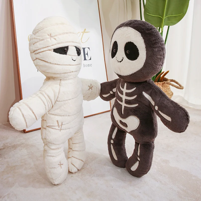 Kawaii Black Devil Skeleton Plush Toys Creative Stuffed Animal Gothic Skull White Mummy for Kids Halloween Gifts Holiday Decor
Kawaii Black Devil Skeleton Plush Toys Creative Stuffed Animal Gothic Skull White Mummy for Kids Halloween Gifts Holiday Decor