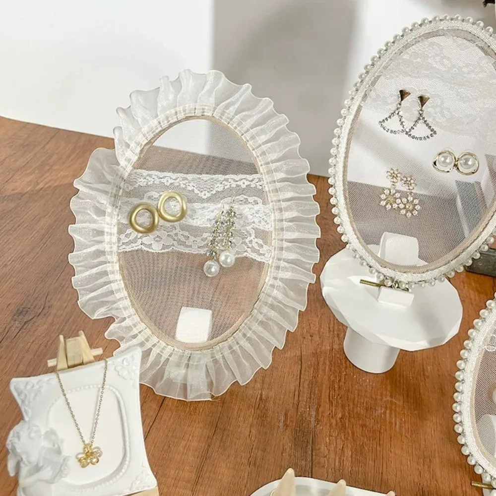 Wooden Frame Embroidery Lace Earrings Stand Pearl Flower Ear Studs Holder Macrame Plaster Base Jewelry Display Rack
Wooden Frame Embroidery Lace Earrings Stand Pearl Flower Ear Studs Holder Macrame Plaster Base Jewelry Display Rack