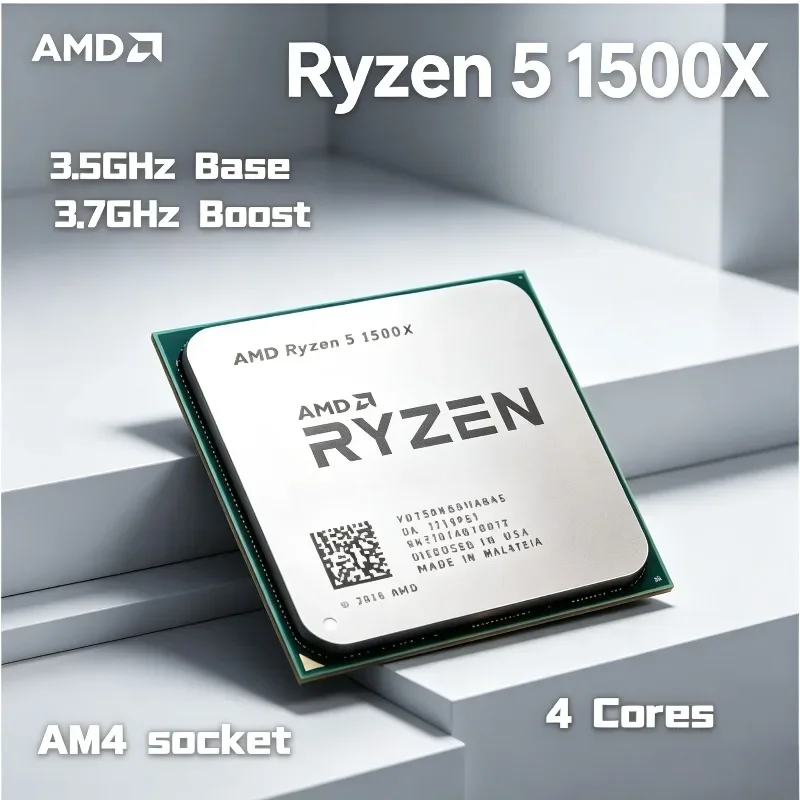 R5 1500X AMD Ryzen 5 1500X 100% Brand New Original 3.5 GHz 4 cores 8 threads CPU Processor L3=16M 65W YD150XBBM4GAE Socket AM4
R5 1500X AMD Ryzen 5 1500X 100% Brand New Original 3.5 GHz 4 cores 8 threads CPU Processor L3=16M 65W YD150XBBM4GAE Socket AM4