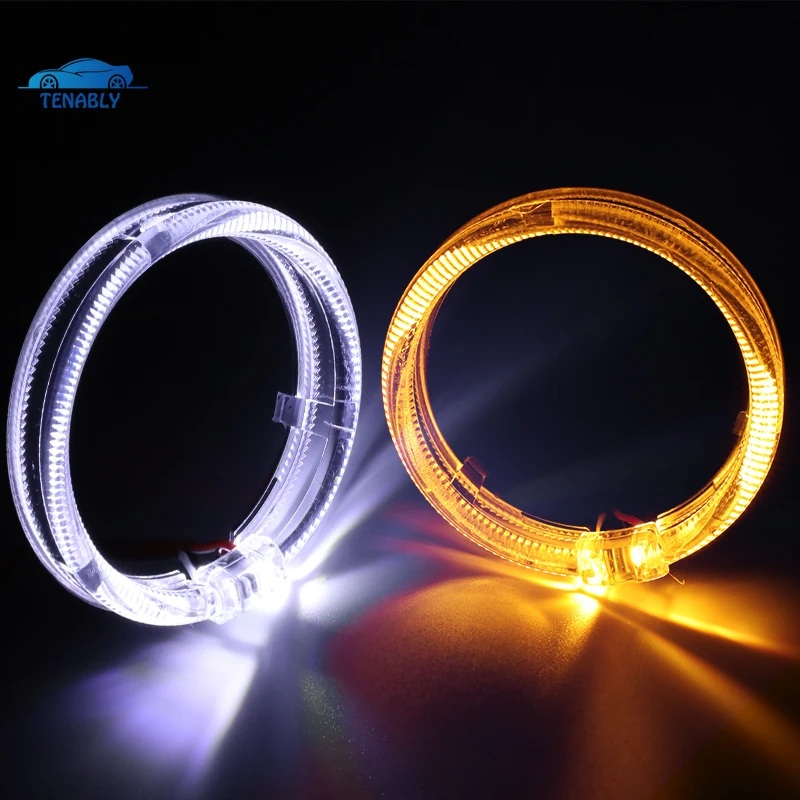 2PCS White Yellow Led Angel Eyes Halo Rings with Turn Signal 12V 24V Daytime Running Light DRL for Cars Motorcycles Headlight
2PCS White Yellow Led Angel Eyes Halo Rings with Turn Signal 12V 24V Daytime Running Light DRL for Cars Motorcycles Headlight