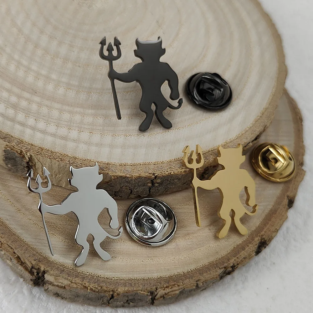 New demon lapel pins, stylish stainless steel badges, retro style brooch suit accessories, suitable for party wear
New demon lapel pins, stylish stainless steel badges, retro style brooch suit accessories, suitable for party wear