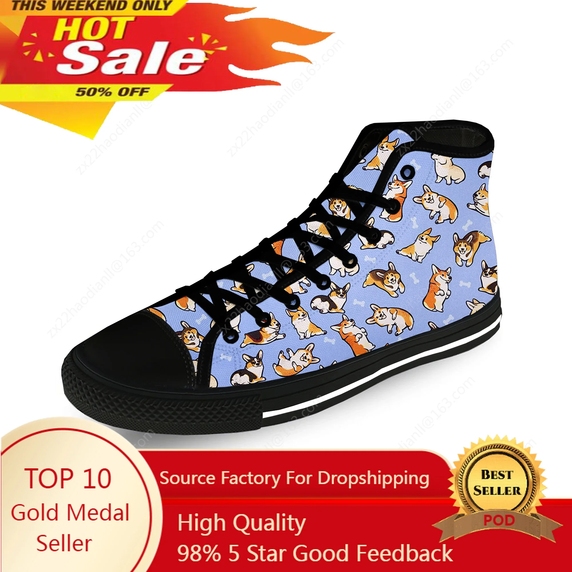 Anime Cartooon Animal Dog Corgi Casual Cloth Fashion 3D Print High Top Canvas Shoes Men Women Lightweight Breathable Sneakers
Anime Cartooon Animal Dog Corgi Casual Cloth Fashion 3D Print High Top Canvas Shoes Men Women Lightweight Breathable Sneakers