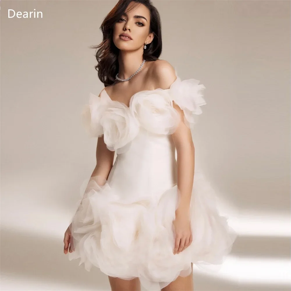 Customized Prom Gown Evening Formal Dress Dearin Off-the-shoulder A-line Mini Length Skirts Applique 3D Flower Bespoke Occasion
Customized Prom Gown Evening Formal Dress Dearin Off-the-shoulder A-line Mini Length Skirts Applique 3D Flower Bespoke Occasion