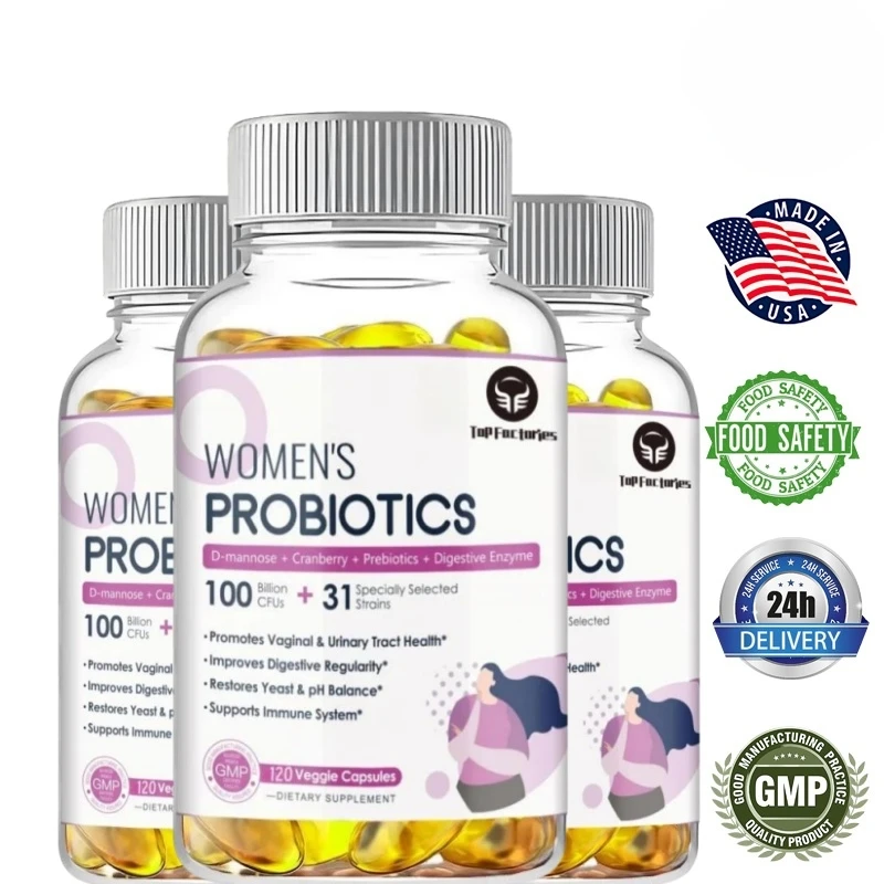 Hot Sales Female Digestive Probiotics 1000 Billion Cfu With Digestive Enzymes Prebiotics Cranberry 120 Veg Capsules
Hot Sales Female Digestive Probiotics 1000 Billion Cfu With Digestive Enzymes Prebiotics Cranberry 120 Veg Capsules