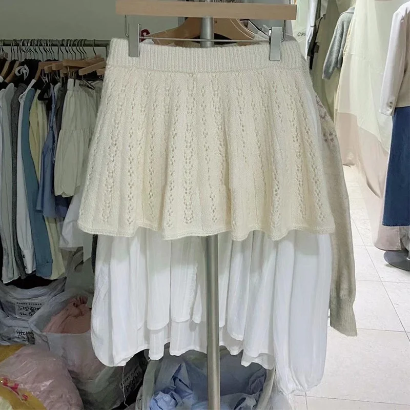 Korean Style Sweet Knitted High Waist Short Skirt Pants Women's Fashion Commute A-Line Skirt High Waist Inner Lined
Korean Style Sweet Knitted High Waist Short Skirt Pants Women's Fashion Commute A-Line Skirt High Waist Inner Lined