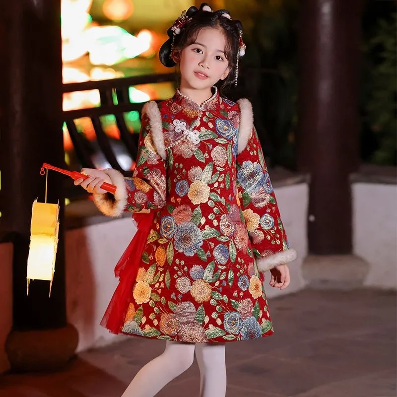Girls' Princess Cheongsam Skirt Children's Chinese Winter Clothing 2026 New Hanfu Qipao Dress Kids' New Year's Clothing LI977
Girls' Princess Cheongsam Skirt Children's Chinese Winter Clothing 2026 New Hanfu Qipao Dress Kids' New Year's Clothing LI977