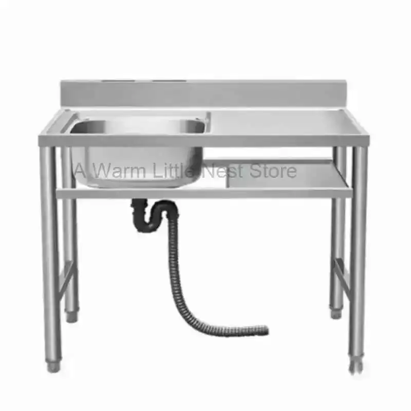 Commercial Outdoor Dishwashing Sink Bold Stainless Steel Kitchen Sinks with Bracket Home Floor Countertop Integrated Double Sink
Commercial Outdoor Dishwashing Sink Bold Stainless Steel Kitchen Sinks with Bracket Home Floor Countertop Integrated Double Sink